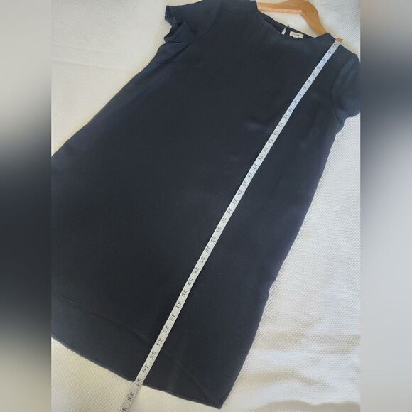 Cuyana The Silk Tee Dress Black High LowMini Minimalist Casual Short Sleeve - Picture 16 of 16